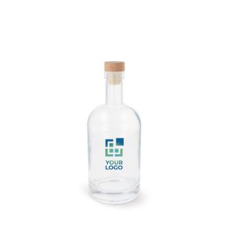 Gourde durable en verre avec couvercle FSC 500ml avec zone d'impression