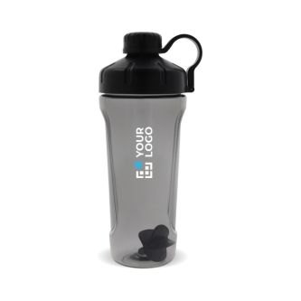 Shaker pour la salle de sport en plastique avec bouchon noir 900ml avec zone d'impression