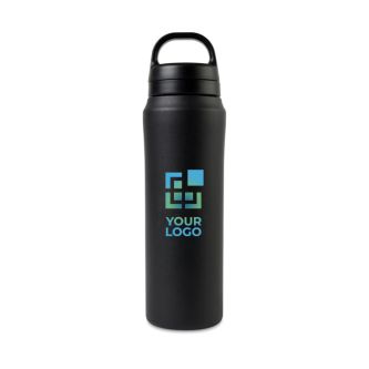 Gourde en acier inoxydable recyclé avec double bouchon 470 ml