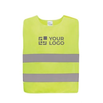 Gilet réfléchissant de sécurité à logo en RPET pour enfants taille S avec zone d'impression
