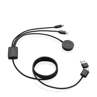 Câble de charge 6 en 1 en matériaux recyclés avec charge pour montre