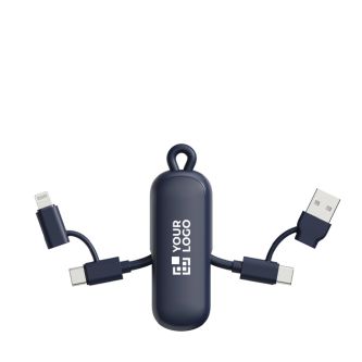 Câble porte-clés en plastique recyclé 4 en 1, charge rapide 100 W