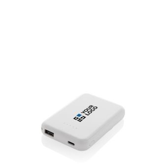 Powerbank sans fil magnétique en plastique recyclé 5 000 mAh