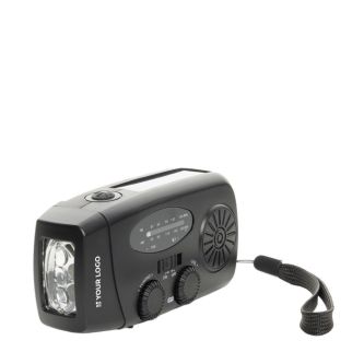 Radio de secours multifonction en ABS recyclé avec manivelle 1 800 mAh