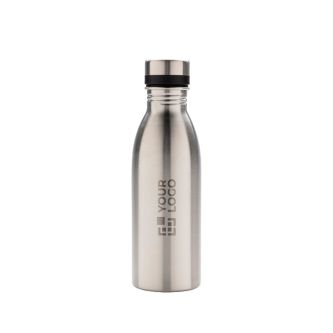Bouteille en acier recyclé sans BPA et étanche avec zone d'impression