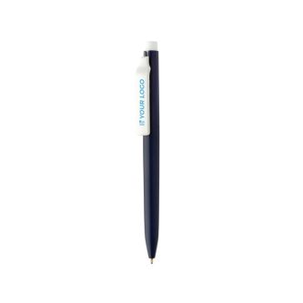 Stylo en plastique recyclé avec encre bleue ultra‑fluide