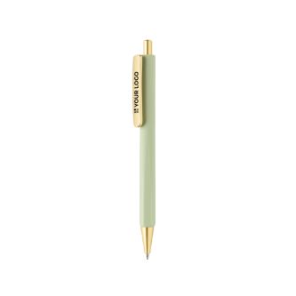 Stylo ergonomique à trois faces, toucher doux, encre bleue