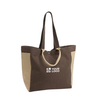 Sac shopper-weekend en toile recyclée, capacité 18 L, 400 g/m²