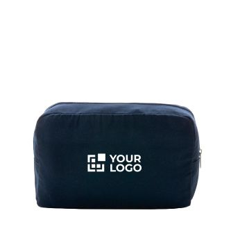 Trousse de toilette en toile recyclée 285 g/m2 avec zone impression