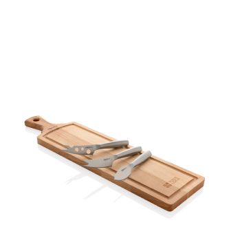 Set à fromage avec planche à découper en bois et couteaux Boska