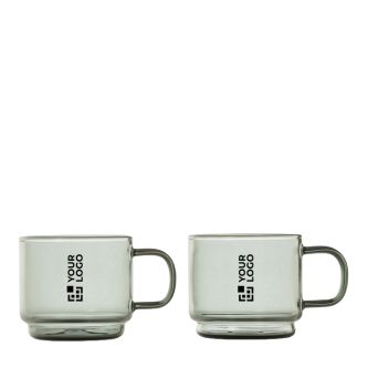 Tasses à espresso en verre borosilicate soufflé 70 ml AdHoc Impact