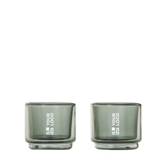 Tasses à espresso empilables double paroi en verre 45 ml AdHoc Impact
