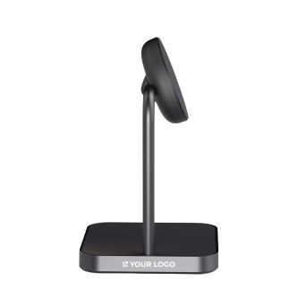 Chargeur sans fil double avec support magnétique de bureau Qi Zens
