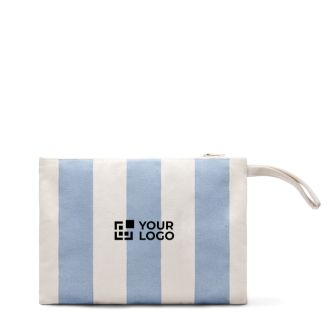 Pochette organisatrice en coton recyclé avec fermeture éclair 390 g/m²