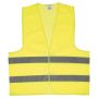 Gilet de sécurité jaune avec 2 bandes réfléchissantes pour adulte