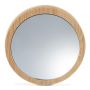 Miroir compact rond idéal pour les voyages fait en liège