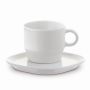 Tasse à café empilable à soucoupe rectangulaire fabriquée en UE 180ml