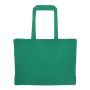 Grand sac en coton recyclé avec soufflet et poignées 140 g/m2