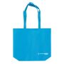 Sac écologique en RPET avec soufflet et poignées assorties 100 g/m2 couleur bleu deuxième vue