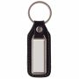 Porte-clés rectangulaire en métal à personnaliser avec cuir