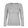 T-shirt pour femme à manches longues en coton 145 g/m² B&C couleur gris chiné