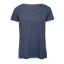 T-shirt pour femme en polyester et coton 130 g/m² B&C couleur bleu foncé