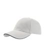 Casquette en coton taille unique avec fermeture à boucle 250 g/m2 couleur blanc