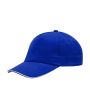 Casquette en sergé de coton avec fermeture réglable en métal 160 g/m2 couleur bleu roi