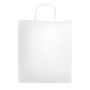 Sac cadeau écologique en papier kraft avec poignées 90 g/m² couleur blanc