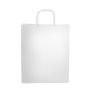 Sac en papier kraft avec poignées idéal pour faire les courses 90 g/m² couleur blanc