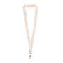 Lanyard classique en coton bio naturel 2 cm