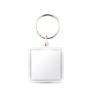Porte-clés carré avec papier inséré et couvercle en acrylique couleur transparent