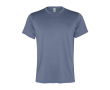 T-shirt technique en polyester recyclé 100 g/m² Roly Direct Slam couleur bleu gris