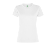 T-shirt femme en polyester recyclé 100 g/m² Roly Direct Slam couleur blanc