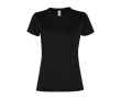 T-shirt femme en polyester recyclé 100 g/m² Roly Direct Slam couleur noir