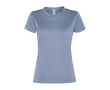 T-shirt femme en polyester recyclé 100 g/m² Roly Direct Slam couleur bleu gris