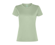 T-shirt femme en polyester recyclé 100 g/m² Roly Direct Slam couleur vert doux