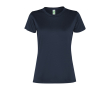 T-shirt femme en polyester recyclé 100 g/m² Roly Direct Slam couleur bleu marine