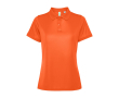 Polo pour femme en polyester recyclé 125 g/m² Roly Direct Tormo couleur orange foncé