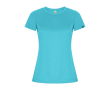 T-shirt en polyester recyclé pour femme 135 g/m² Roly Direct Imola couleur turquoise