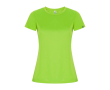 T-shirt en polyester recyclé pour femme 135 g/m² Roly Direct Imola couleur vert fluorescent