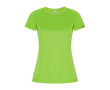 T-shirt en polyester recyclé pour femme 135 g/m² Roly Direct Imola couleur vert lime