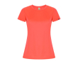 T-shirt en polyester recyclé pour femme 135 g/m² Roly Direct Imola couleur corail