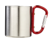 Mug isotherme double paroi avec mousqueton intégré 200 ml couleur rouge