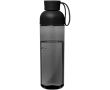 Bouteille en plastique recyclé avec logo et poignée en silicone 600 ml couleur noir