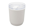 Mug isotherme en plastique recyclé avec design simple 180 ml couleur blanc