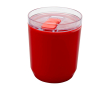 Mug isotherme en plastique recyclé avec design simple 180 ml couleur rouge
