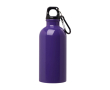 Gourde en acier inoxydable recyclé avec mousqueton 400ml couleur mauve