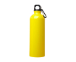 Gourde en acier inoxydable recyclé avec mousqueton 750ml couleur jaune