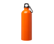 Gourde en acier inoxydable recyclé avec mousqueton 750ml couleur orange